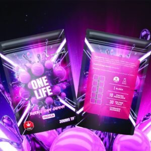 One Life Edibles – Bubble Gum Gummy – 300mg THC (Indica)