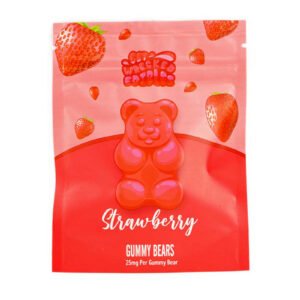 Get Wrecked Edibles – Strawberry Gummy Bears 300mg THC