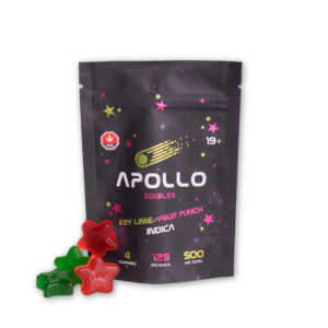 Apollo Edibles – Key Lime/Fruit Punch Shooting Stars 500mg THC Indica