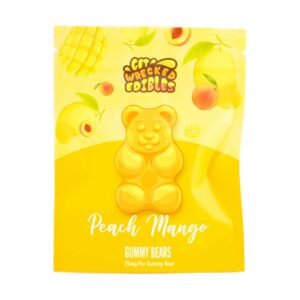 Get Wrecked Edibles – Peach Mango Gummy Bears 300mg THC