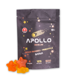 Apollo Edibles – Peach Mango/Pineapple Shooting Stars 500mg THC Sativa