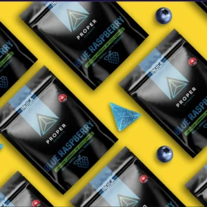 Proper Extracts Edibles – Triangles 360mg Live Resin Gummies – Blue Raspberry