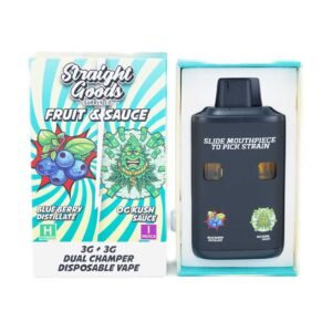 Straight Goods – Dual Chamber Vape – Blueberry + OG Kush (3G + 3G)