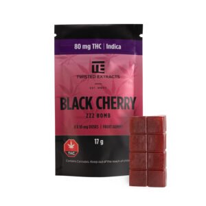 Twisted Extracts Black Cherry ZZZ Bomb 80mg THC Indica