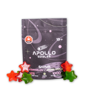 Apollo Edibles – Watermelon/Green Apple Shooting Stars 1000mg THC Sativa