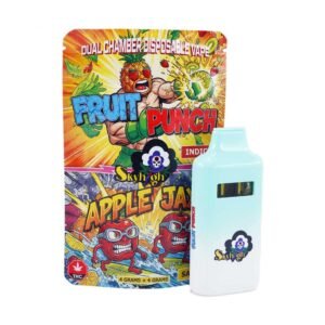 Sky High Extract – Dual Chamber Vape – Fruit Punch (Indica) + Apple Jax (Sativa) – (4 Grams + 4 Grams)