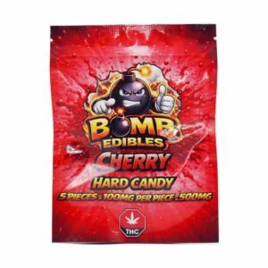 Bomb Edibles – 500mg THC Hard Candy – Cherry