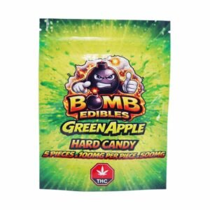 Bomb Edibles – 500mg THC Hard Candy – Green Apple