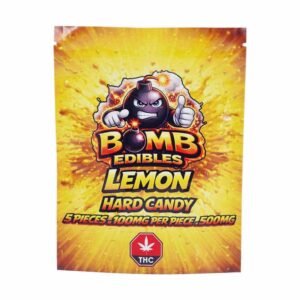 Bomb Edibles – 500mg THC Hard Candy – Lemon