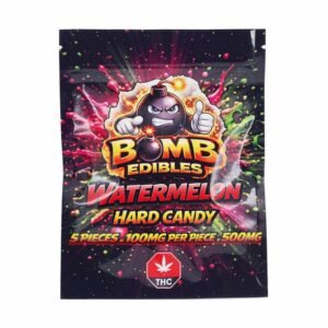 Bomb Edibles – 500mg THC Hard Candy – Watermelon