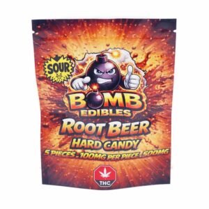 Bomb Edibles – 500mg THC Hard Candy – Sour Root Beer