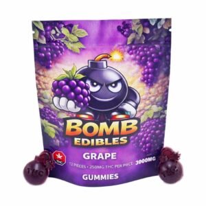 Bomb Edibles – 3000mg THC Gummies – Grape