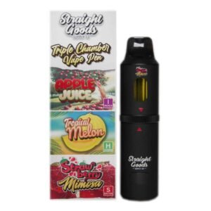 Straight Goods – Triple Chamber Vape – Apple Juice + Tropical Melon + Strawberry Mimosa (3 Grams + 3 Grams + 3 Gram)