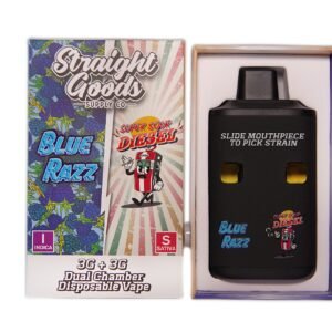 Straight Goods – Dual Chamber Vape – Blue Razz + Super Sour Diesel (3G + 3G)