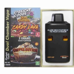 Straight Goods – Dual Chamber Vape – Candy Lava x Coffee Butter Cream (3 Grams + 3 Grams)