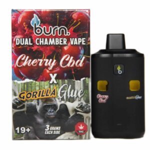 Burn Extracts – Dual Chamber Disposable Vape – Cherry CBD + Gorilla Glue (3G +3G)