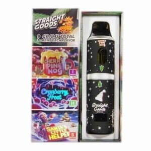 Straight Goods – Triple Chamber Vape – Christmas Series – Cherry Pine Nog + Cranberry Frost + Santa’s Little Helper (3 Grams + 3 Grams + 3 Gram)