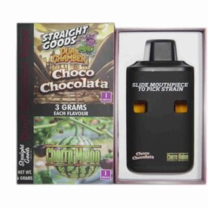 Straight Goods – Dual Chamber Vape – Choco Chocolata + Cherra Melon (3 Grams + 3 Grams)