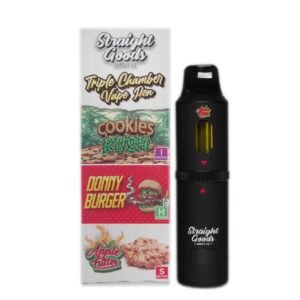 Straight Goods – Triple Chamber Vape – Cookies Kush + Donny Burger + Apple Fritter (3 Grams + 3 Grams + 3 Gram)