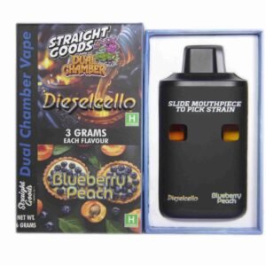 Straight Goods – Dual Chamber Vape –  Dieselcello + Blueberry Peach (3 Grams + 3 Grams)