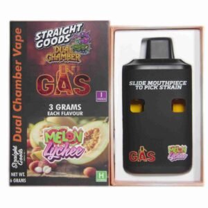 Straight Goods – Dual Chamber Vape – Gas + Melon Lychee (3 Grams + 3 Grams)