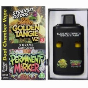 Straight Goods – Dual Chamber Vape – Golden Tangie V2 + Permanent Marker (3 Grams + 3 Grams)