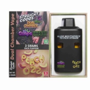 Straight Goods – Dual Chamber Vape – Grape Stank + Peach Ozz (3 Grams + 3 Grams)