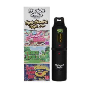 Straight Goods – Triple Chamber Vape – Ice Cream Cake + Green Apple + Super Lemon Haze (3 Grams + 3 Grams + 3 Gram)
