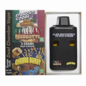 Straight Goods – Dual Chamber Vape – Italian Biscotti + Cheese Burst (3 Grams + 3 Grams)