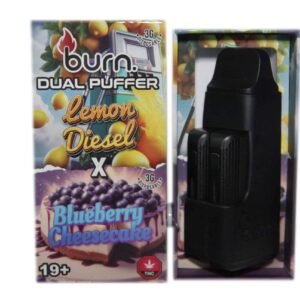 Burn Extracts – Dual 3 Gram Puffer – Lemon Diesel x Blueberry Cheesecake (3 Grams + 3 Gram)