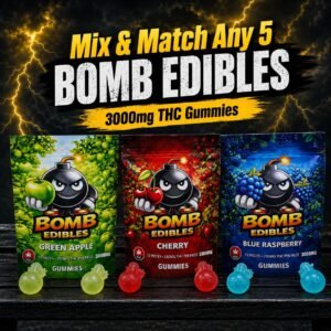 Bomb Edibles Gummies 3000mg  THC – Mix and Match – 5 Pack