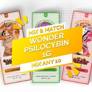 Wonder – Psilocybin Chocolate Bar 1g – Mix and Match 10