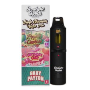 Straight Goods – Triple Chamber Vape – Peyote Cookies + Birthday Cake + Gary Payton (3 Grams + 3 Grams + 3 Gram)