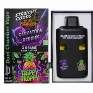 Straight Goods – Dual Chamber Vape – Saskatoon Berries + Tripy Tropy (3 Grams + 3 Grams)