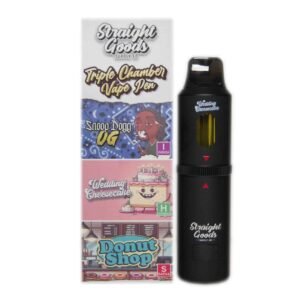 Straight Goods – Triple Chamber Vape – Snoop Dogg OG + Wedding Cheesecake + Donut Shop (3 Grams + 3 Grams + 3 Gram)
