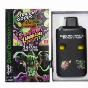 Straight Goods – Dual Chamber Vape – Strawberry Lemonade + Pine Tar (3 Grams + 3 Grams)