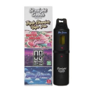 Straight Goods – Triple Chamber Vape – Watermelon Gelato + OG No18 + Blue Dream (3 Grams + 3 Grams + 3 Gram)