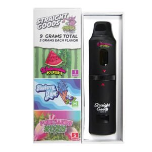 Straight Goods – Triple Chamber Vape – Watermelon Kush + Blueberry Yum + Pink Candy Kush (3 Grams + 3 Grams + 3 Gram)